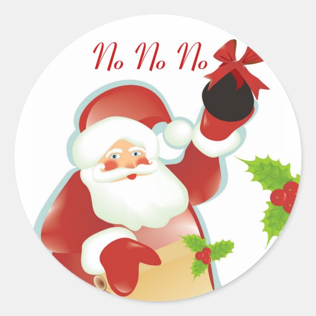 Sticker Rond Charbon de Noël (Devant)