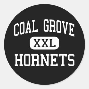 Sticker Rond Charbon - Hornets - High - Charbon Grove Ohio