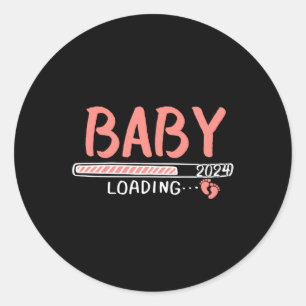 Sticker Rond Chargement de bébé 2024 Veuillez patienter