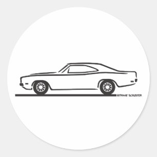 Sticker Rond Chargeur de Dodge en 1969