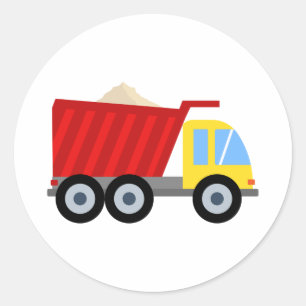 Sticker Rond Chariot de la partie de construction Anniversaire