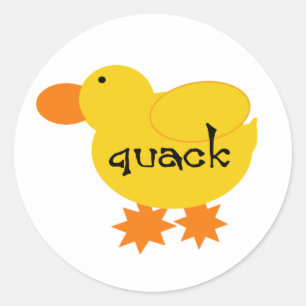 Sticker Rond Charlatan jaune de canard