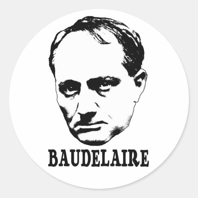 Sticker Rond Charles Baudelaire (Devant)