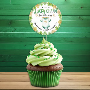 Sticker Rond Charmant Lucky Baby shower irlandais Favoriser Sti