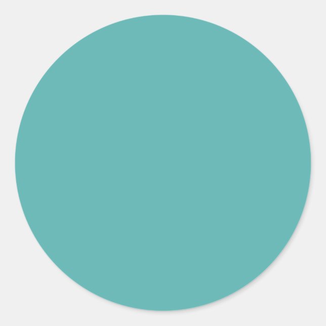 Sticker Rond Charmant Turquoise Bleu Solid Couleur Arrière - pl (Devant)