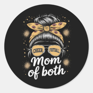 Sticker Rond Charme Cheveux Décoiffés Maman De Cheerleading Pie