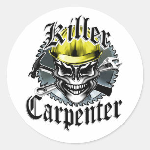 Sticker Rond Charpentier de tueur