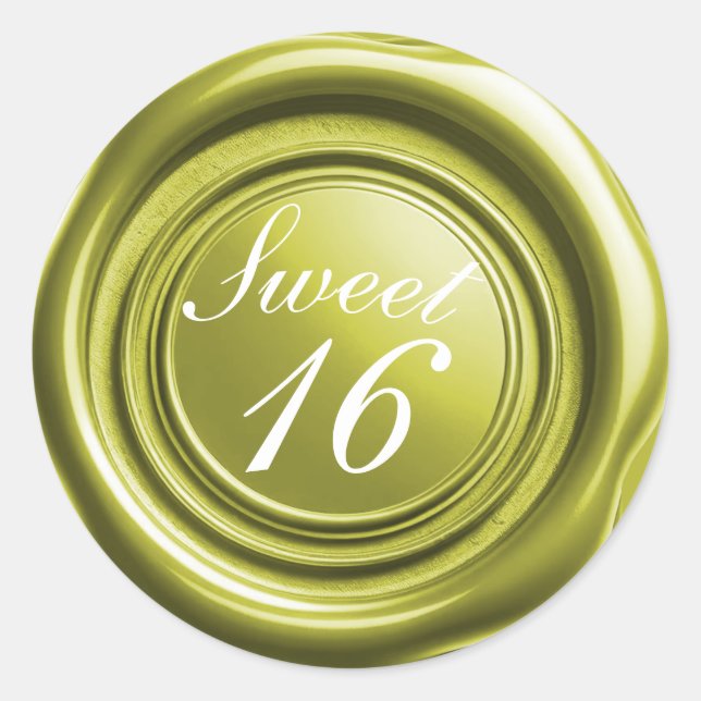 Sticker Rond Chartreuse cire de bougie Douce à goutte de phoque (Devant)