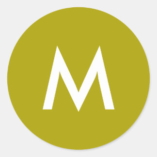 Sticker Rond Chartreuse solide Pop vert de couleur