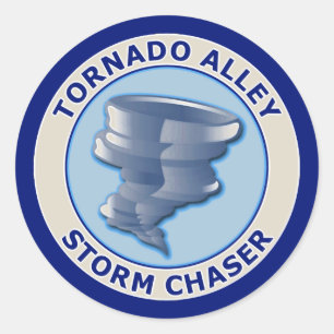 Sticker Rond Chaser Tornado Alley Storm