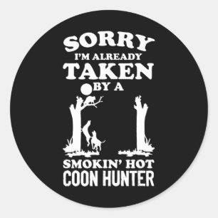 Sticker Rond Chasse Au Coon Chasse Au Coon Chasseurs De Coon