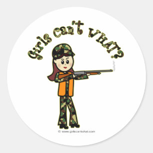 Sticker Rond Chasse aux femmes légères