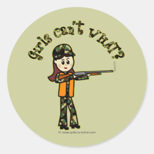 Sticker Rond Chasse Aux Filles Légères