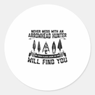 Sticker Rond Chasse aux pointes   Cadeaux de tricotage