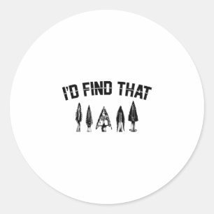 Sticker Rond Chasse aux pointes   Têtes de flèche Cadeaux