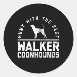 Sticker Rond Chasse Avec Le Meilleur ~ Walker Coonhound