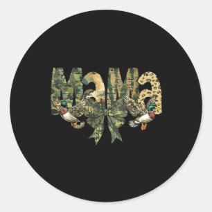 Sticker Rond Chasse Camouflage Camo Mama