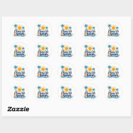 Sticker Rond Chasse l'autocollant d'été du soleil
