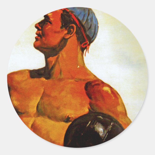 Sticker Rond Chasse soviétique vintage (Devant)