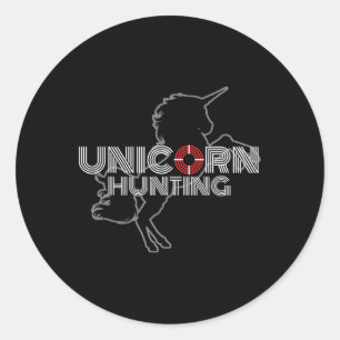 Sticker Rond Chasse Unicorne Swingers