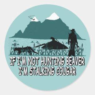 Sticker Rond Chasseur de couguar