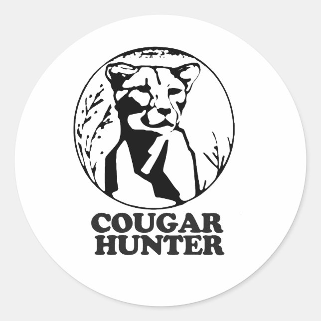 STICKER ROND CHASSEUR DE COUGUARS 2 (Devant)