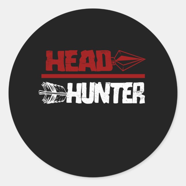 Sticker Rond Chasseur de tête, collecte de reliques de chasse (Devant)