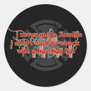 Sticker Rond Chasseur de zombi