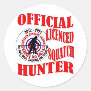 Sticker Rond Chasseur officiel de squatters