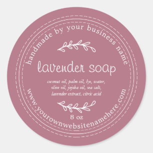 Sticker Rond Châssis en savon de lavande artisanal rustique