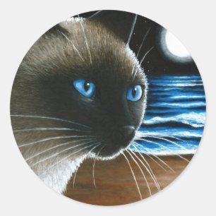 Sticker Rond Chat 396 Siamais