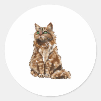 Sticker Rond Chat (4)