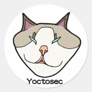 Sticker Rond Chat des Lumières Yoctosec