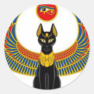 Sticker Rond Chat égyptien