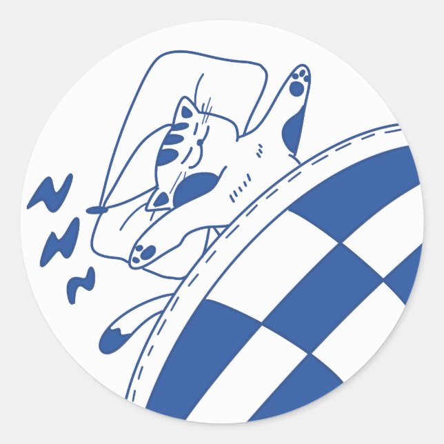 Sticker Rond Chat endormi (Devant)