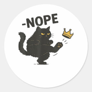 Sticker Rond Chat Pas De Rois En Amérique