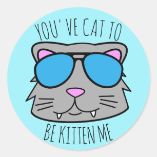 Sticker Rond Chat to Be Kitten Me