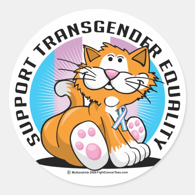 Sticker Rond Chat transgenre (Devant)
