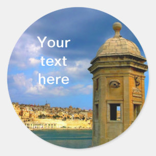 Sticker Rond Château à Malte