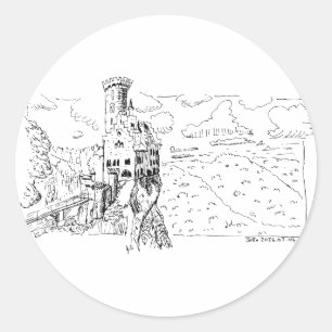 Sticker Rond Château de Lichtenstein