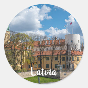 Sticker Rond Château de Riga à Riga, Lettonie