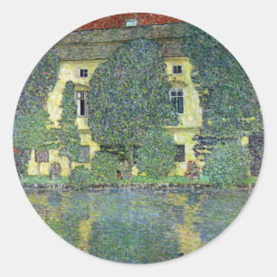 Sticker Rond Château Kammer sur l'Attersee III de Gustav Klimt
