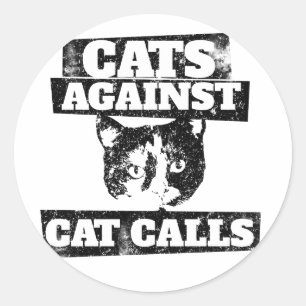 Sticker Rond Chats contre les appels de chat