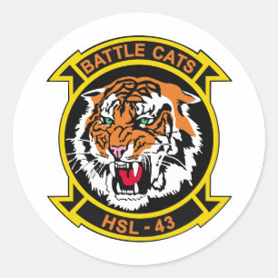 Sticker Rond Chats de combat HSL-43