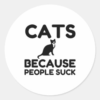 Sticker Rond Chats parce que les gens ont la chance