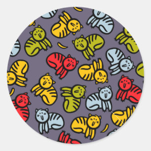 Sticker Rond Chats plus bananes