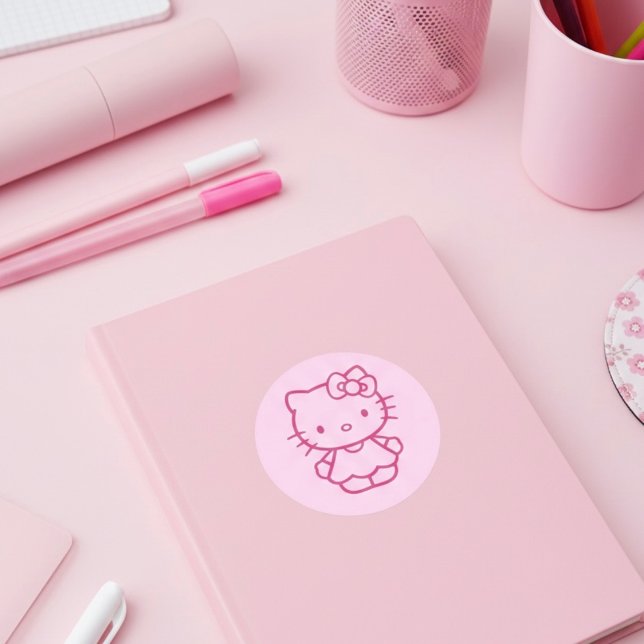 Sticker Rond Chatte (Créateur téléchargé)