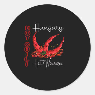 Sticker Rond Chaud Chili Pepper Design de Noël, Unisex