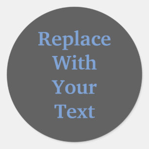 Sticker Rond Chauffage de charbon Ajouter votre propre texte de