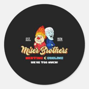 Sticker Rond Chauffage Et Refroidissement Frères Noël Rétro